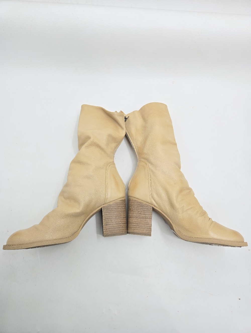 Free People Elle‎ Boots Slouchy Natural Cream Leather - Picture 9 of 15
